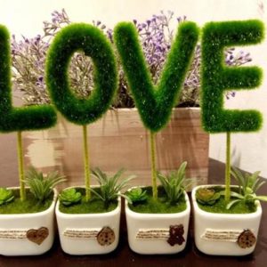 Bộ cây trang trí hình chữ LOVE đẹp cho bàn học